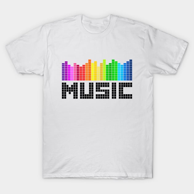 Music sound pixel T-Shirt by RetroDesign